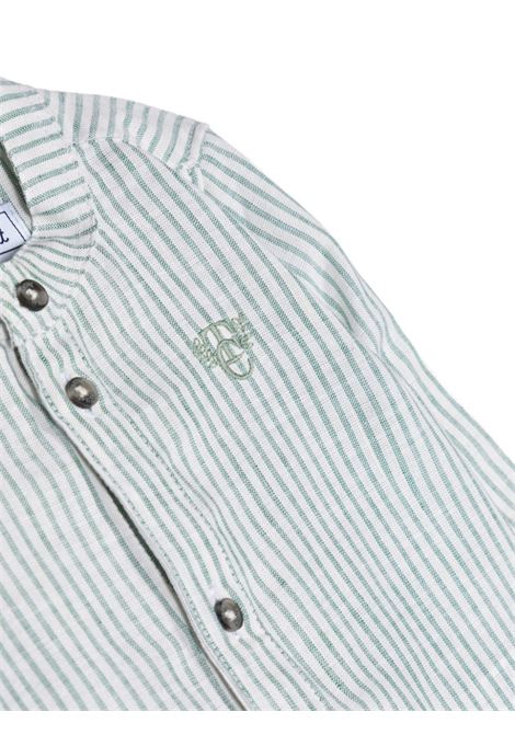 White and Green Striped Shirt With Monogram Logo TARTINE ET CHOCOLAT | TY1206153