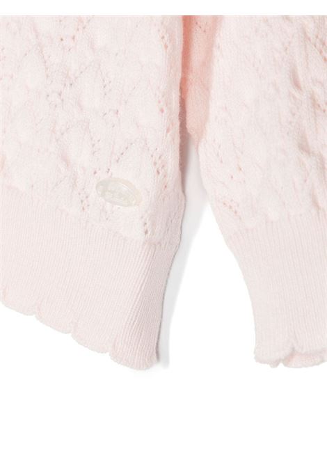Pink Cardigan In OpenWork Knit TARTINE ET CHOCOLAT | TY1800131