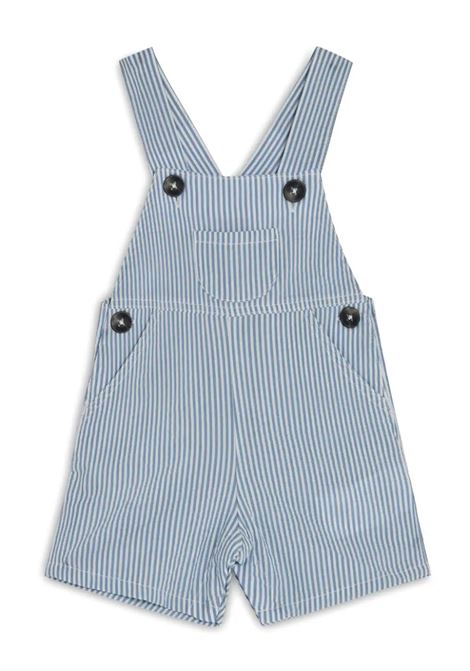 Dungarees In White And Blue Striped Seersucker TARTINE ET CHOCOLAT | TY2106143
