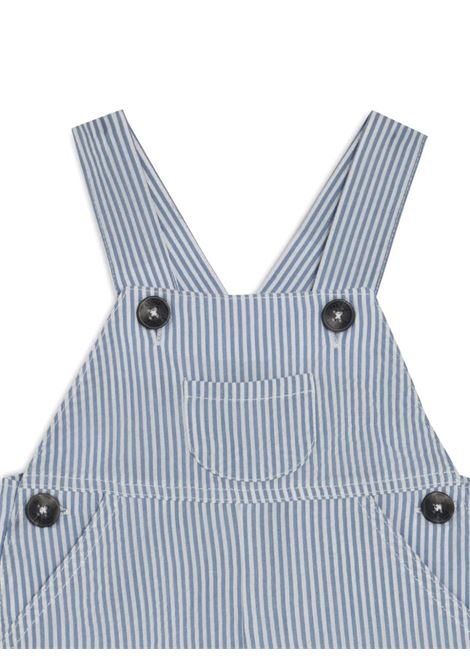 Dungarees In White And Blue Striped Seersucker TARTINE ET CHOCOLAT | TY2106143