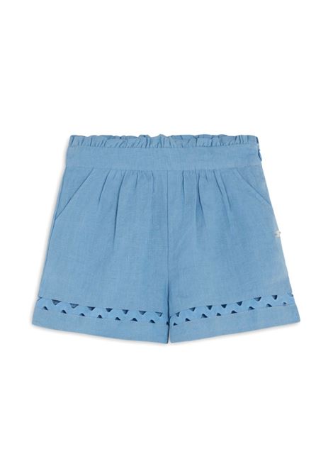 Denim Blue Linen Shorts With Embroidery TARTINE ET CHOCOLAT | TY2601245