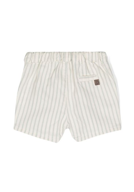 White and Green Striped Cotton Shorts TARTINE ET CHOCOLAT | TY2614152