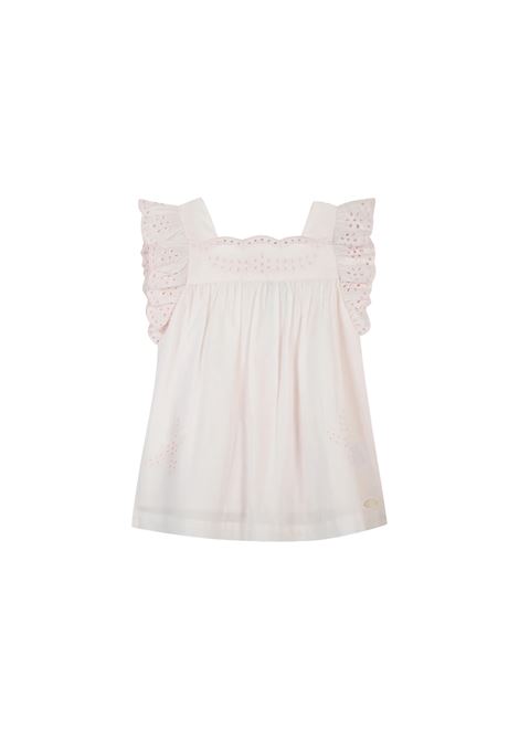 Pale Pink Dress With Sangallo Lace TARTINE ET CHOCOLAT | TY3014131