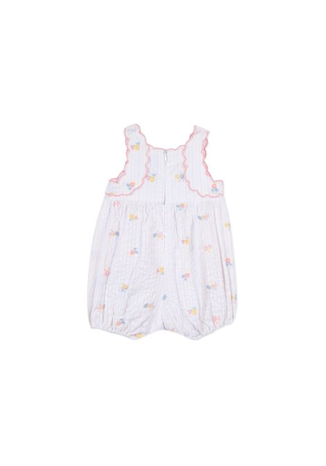 White Striped Romper with Flowers TARTINE ET CHOCOLAT | TY3304101