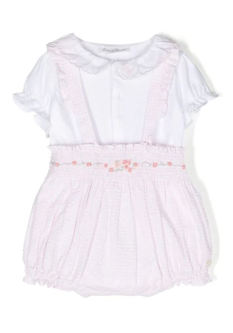 Pink and White Set With Bodysuit and Dungarees TARTINE ET CHOCOLAT | TY3701031