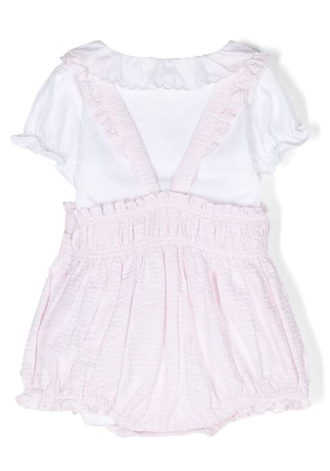 Pink and White Set With Bodysuit and Dungarees TARTINE ET CHOCOLAT | TY3701031