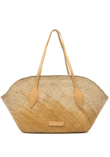 Flor Straw Degrade Tote Bag In Beige and Orange THEMOIRE | TMSS24FLDP37