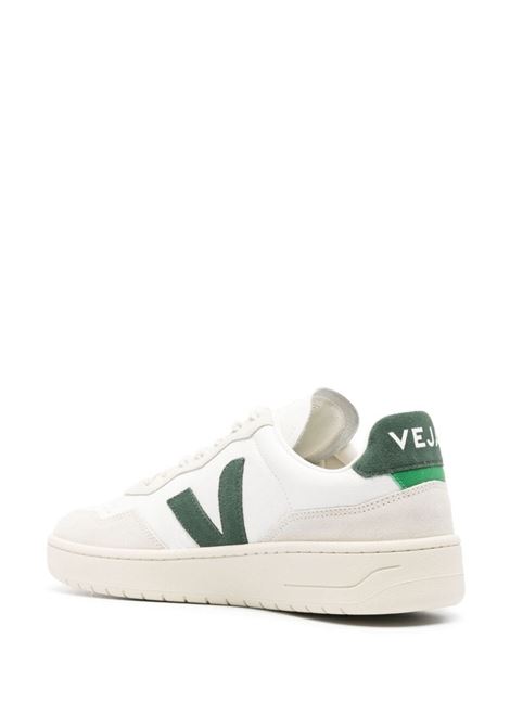 Sneakers V-90 In Pelle Bianca e Verde VEJA | VD2003384WHITE
