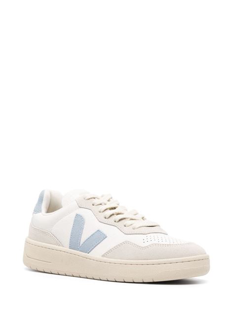 V-90 Sneakers In White and Light Blue Leather VEJA | VD2003387WHITE