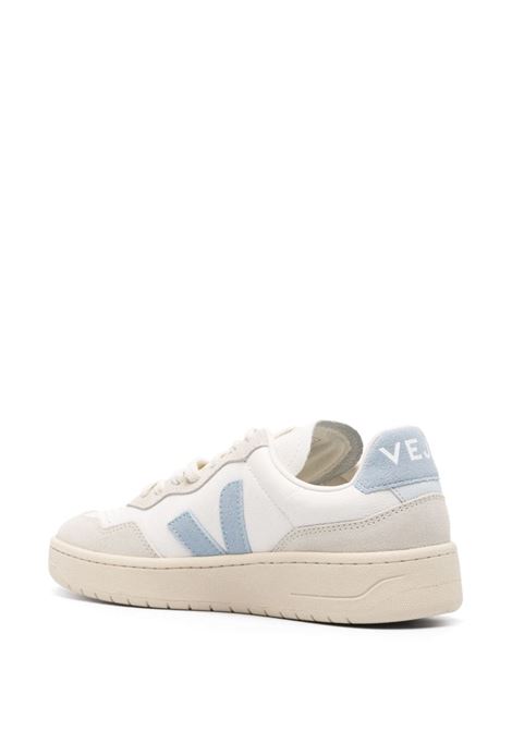 V-90 Sneakers In White and Light Blue Leather VEJA | VD2003387WHITE
