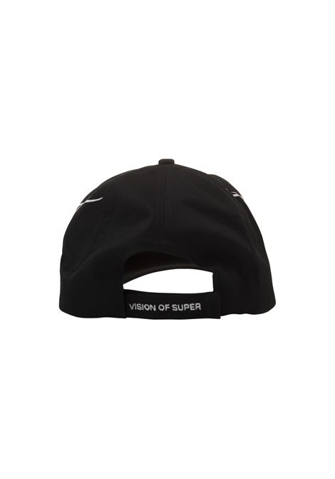 Cappello Da Baseball Nero Con Stampa Tribali Bianche VISION OF SUPER | VSA00778BLACK