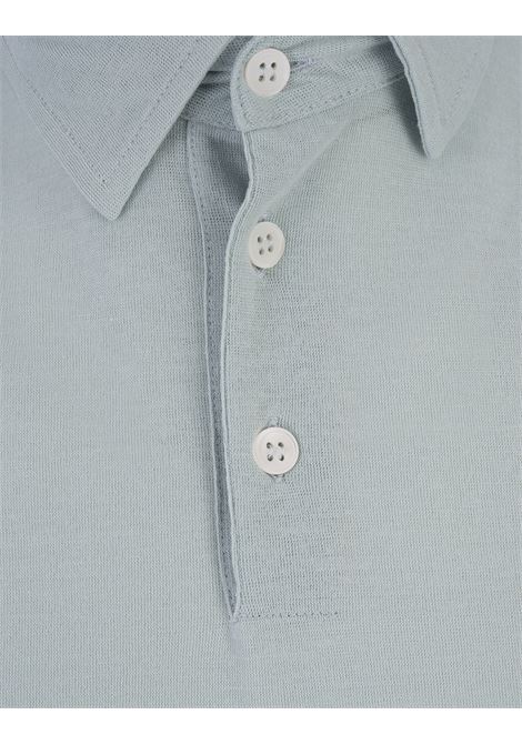 Mint Cotton Short-Sleeved Polo Shirt ZANONE | 811818-ZG380Z2684