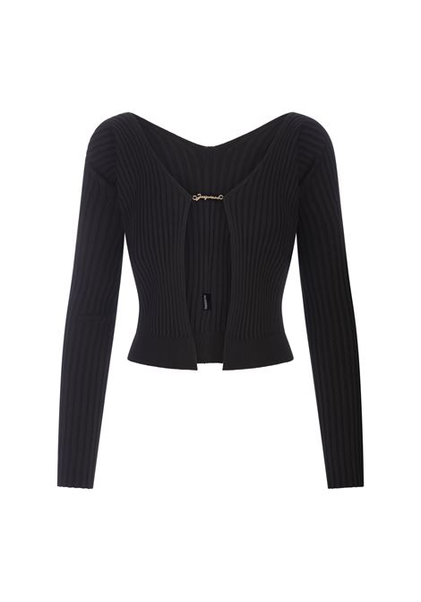 Cardigan La Maille Pralù Longue Nero JACQUEMUS | 223KN500-2190990