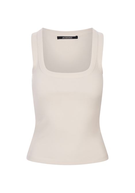 White Le D?bardeur Gros Grain Top JACQUEMUS | 241JS158-2032100