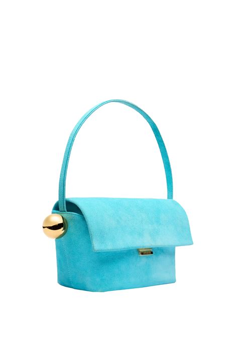 Turquoise Suede The Rond Carr? Bag JACQUEMUS | 243BA383-3212335