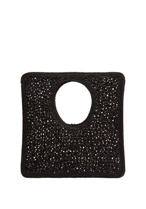 Spiaggia Square Bag In Black Raffia JACQUEMUS | 243BA388-3219990