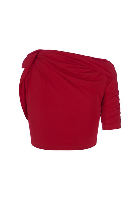 Dark Red Le Haut Drapeado Top JACQUEMUS | 243TO099-2381480