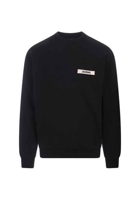 Le Sweatshirt Gros Grain In Black JACQUEMUS | 245JS206-2036990