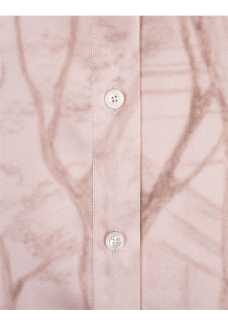 Camicia Bowling In Seta Rosa Stampata KITON | D58459K0926E11