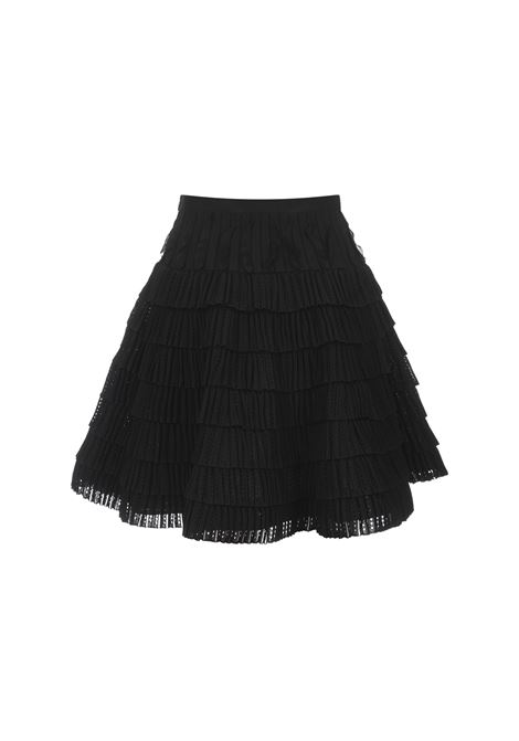 Gonna Corta Crinoline A Balze Nera ALAIA | AA9J2078CM631999