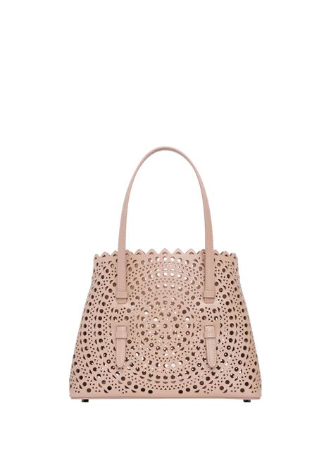 Mina 25 Tote Bag in Sand New Vienne Calf ALAIA | AA1S06725C0I61124