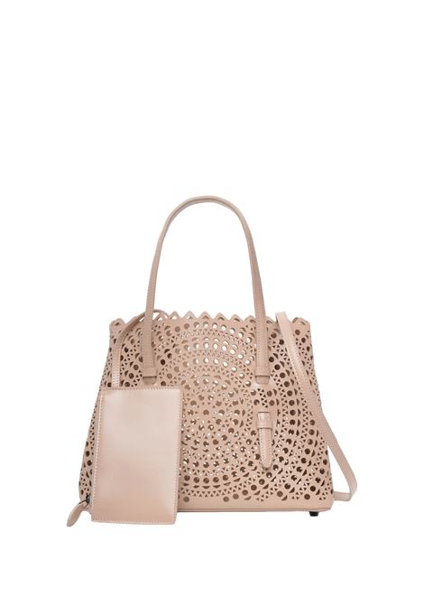 Mina 25 Tote Bag in Sand New Vienne Calf ALAIA | AA1S06725C0I61124