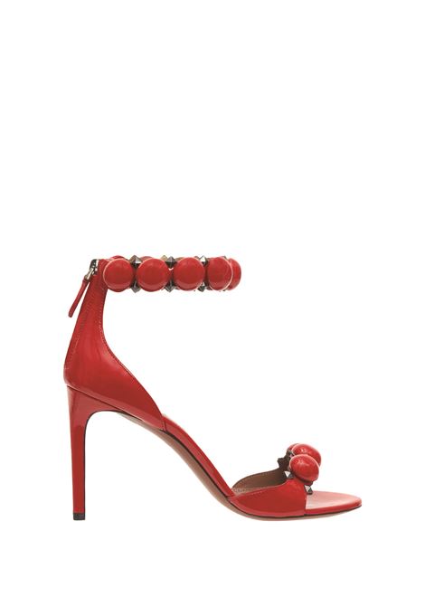 Red Patent Bombe 90 Sandal ALAIA | AA3S770C0V30331