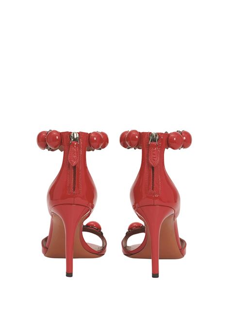 Red Patent Bombe 90 Sandal ALAIA | AA3S770C0V30331