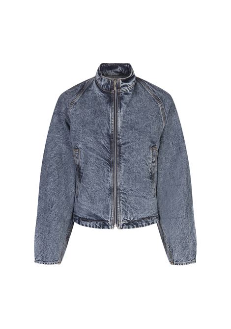 Medium Blue Denim Jacket with Zip ALAIA | AA9V03826T535524