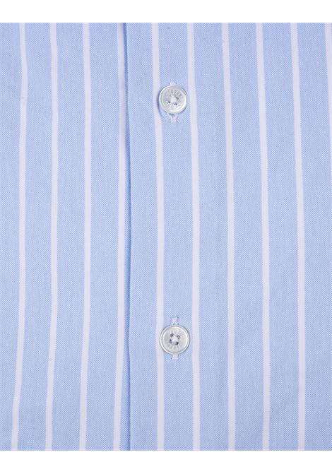 Striped Light Blue Strech Shirt FEDELI | 005220011