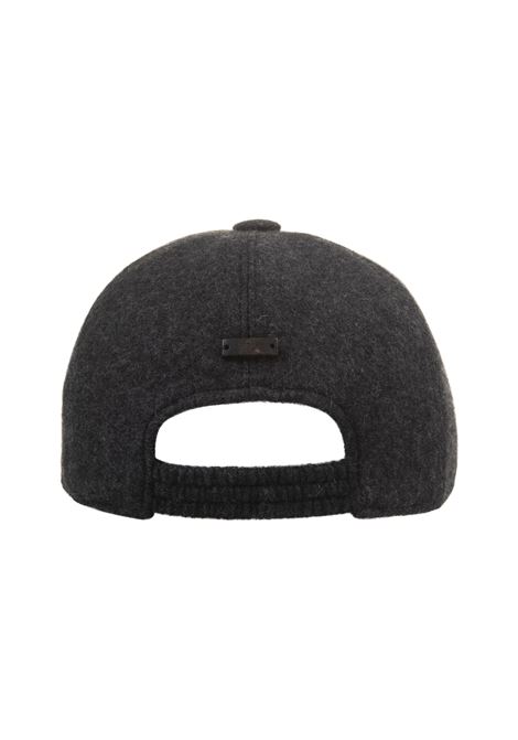 Cappello Da Baseball In Feltro Di Cashmere Antracite FEDELI | 008010014-ANTRACITE