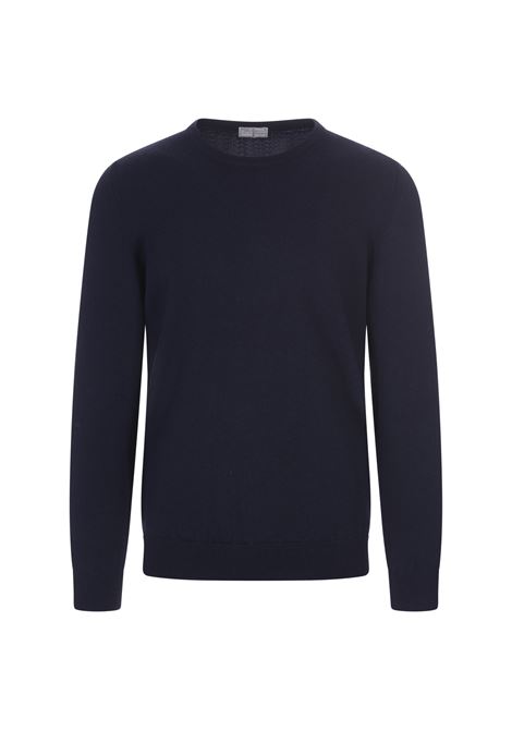 Night Blue Cashmere Crew Neck Pullover FEDELI | 061079