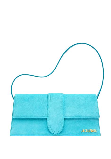 The Long Bambino Bag In Turquoise Suede JACQUEMUS | 221BA013-3212335