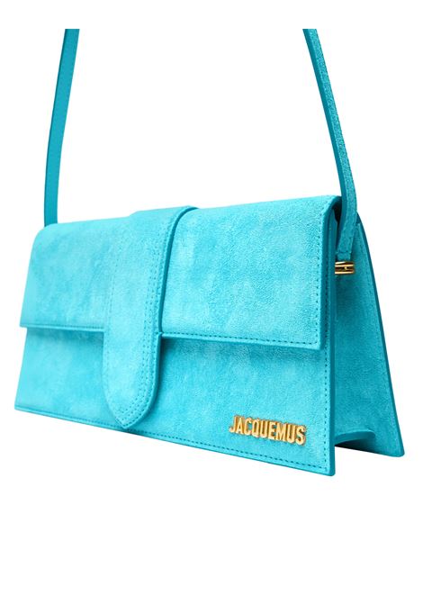 The Long Bambino Bag In Turquoise Suede JACQUEMUS | 221BA013-3212335