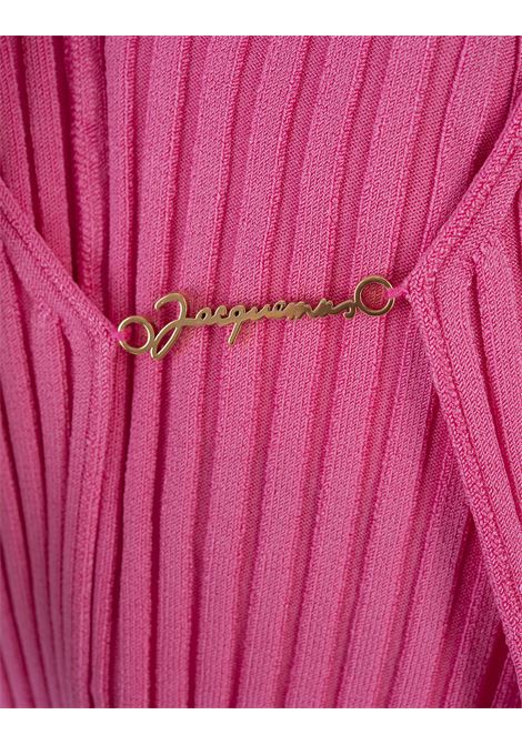 Neon Pink La Maille Pralù Longue Cardigan JACQUEMUS | 223KN500-2190434