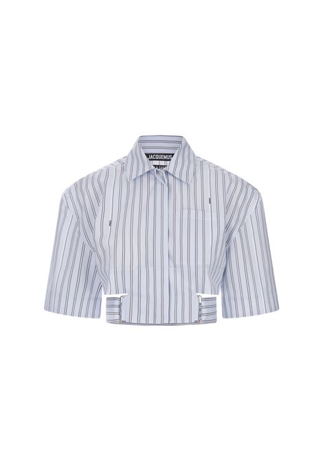 La Chemise Courte Bari In Blue JACQUEMUS | 241SH054-11403FE