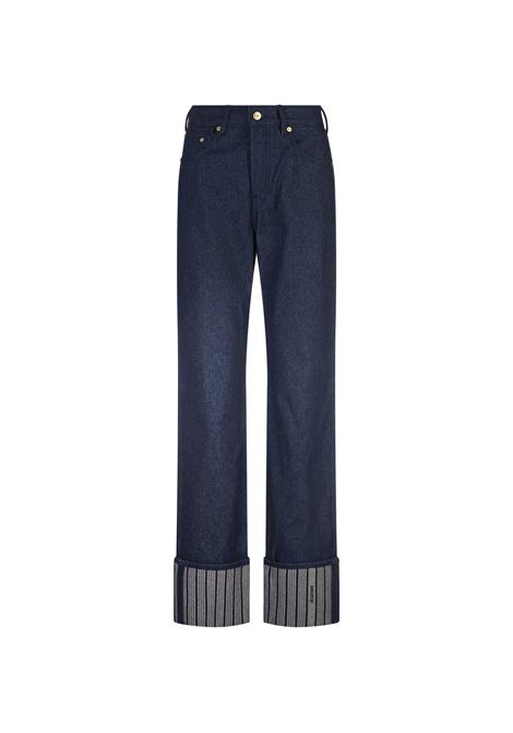 Navy Blue Le De-Nimes Droit Jeans JACQUEMUS | 243DE064-151338F