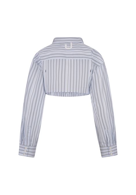 La Chemise Bahia Courte In Pint Blue StripeBlack JACQUEMUS | 243SH042-11403FE