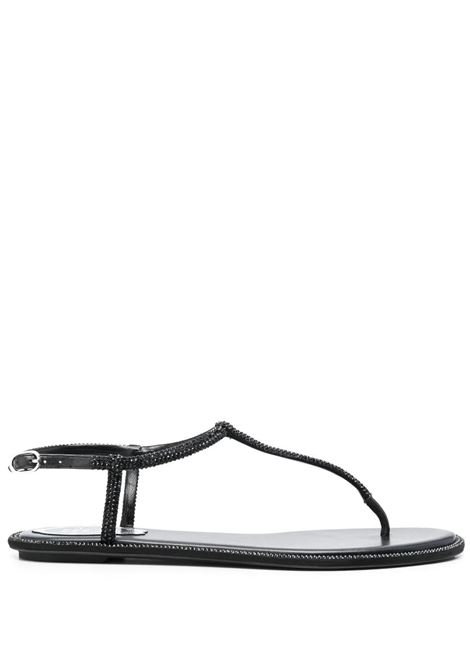 Black Diana Low Jewel Sandals RENE' CAOVILLA | Sandals | C11574-010-R001V050