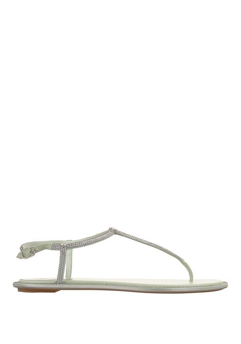 Green Diana Low Jewel Sandals RENE' CAOVILLA | Sandals | C11574-010-R001Y211