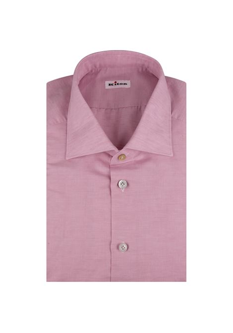 Camicia In Cotone e Lino Rosa KITON | UCCKF111149000