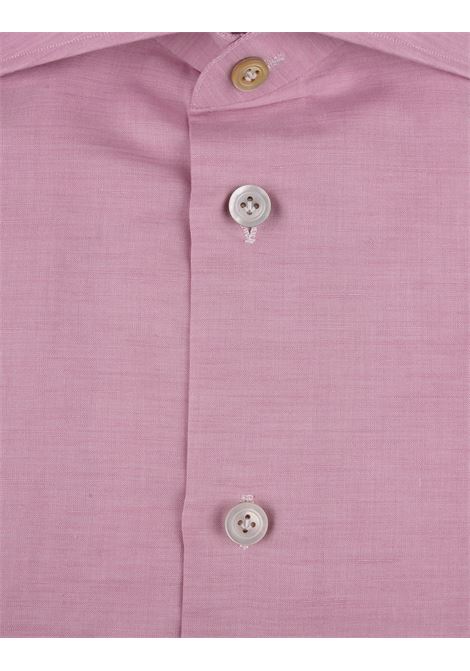 Camicia In Cotone e Lino Rosa KITON | UCCKF111149000