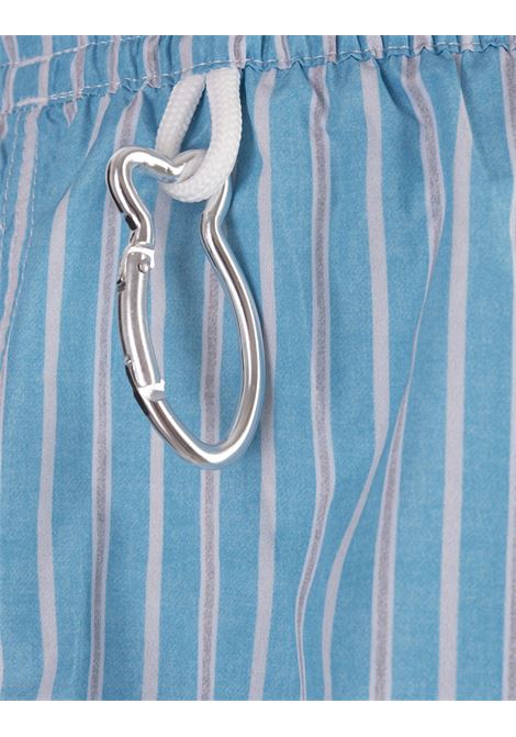 Light Blue Striped Swim Shorts FEDELI | 00318-C099915