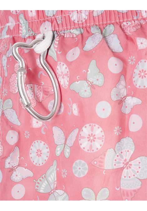 Pink Swim Shorts With Butterfly Print FEDELI | 00318-C101264