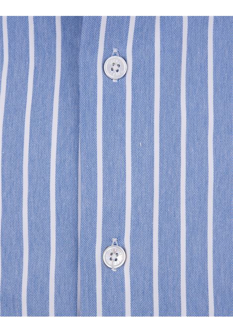 Striped Blue Strech Shirt FEDELI | 005220015