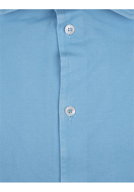 Teorema Light Piquet Shirt In Sky Blue FEDELI | 0283155