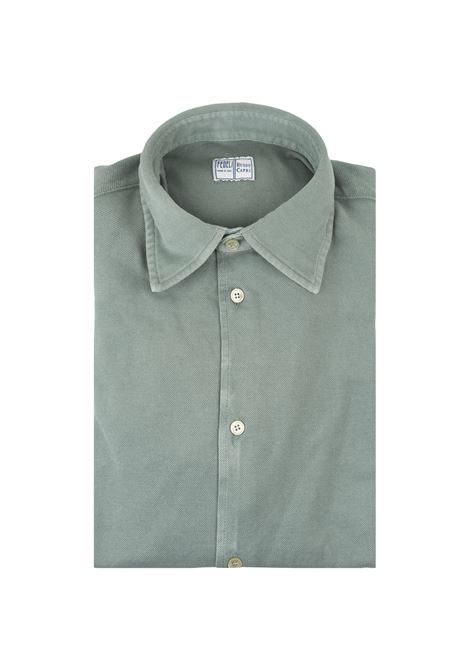 Camicia Teorema Light Piquet Verde FEDELI | 0283198