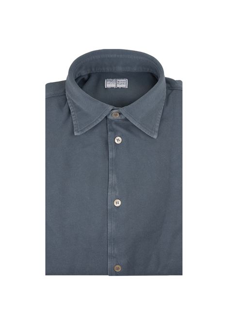 Camicia Classica Grigia In Piquet Leggero FEDELI | 0283213