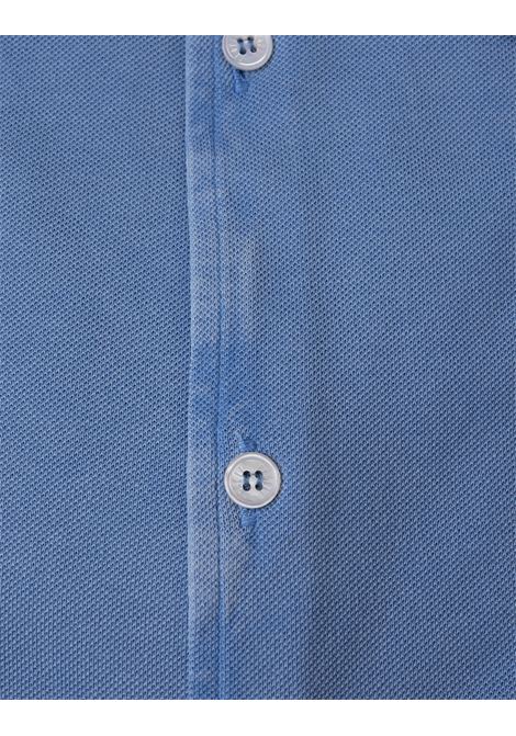 Teorema Shirt In Cerulean Blue Cotton Piqué FEDELI | 028321