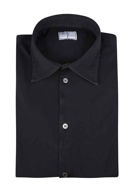 Teorema Shirt In Black Cotton Piqué FEDELI | 028336